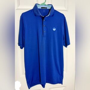 Greyson Golf Polo Shirt Blue Striped Men’s Sz Large #8